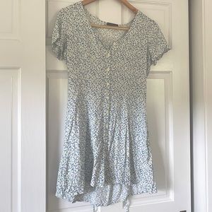 brandy melville floral short sleeve dress
